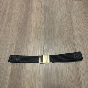 Michael Kors Black Belt with Gold Buckle